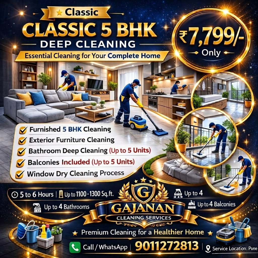 5 BHK Empty Flat Cleaning